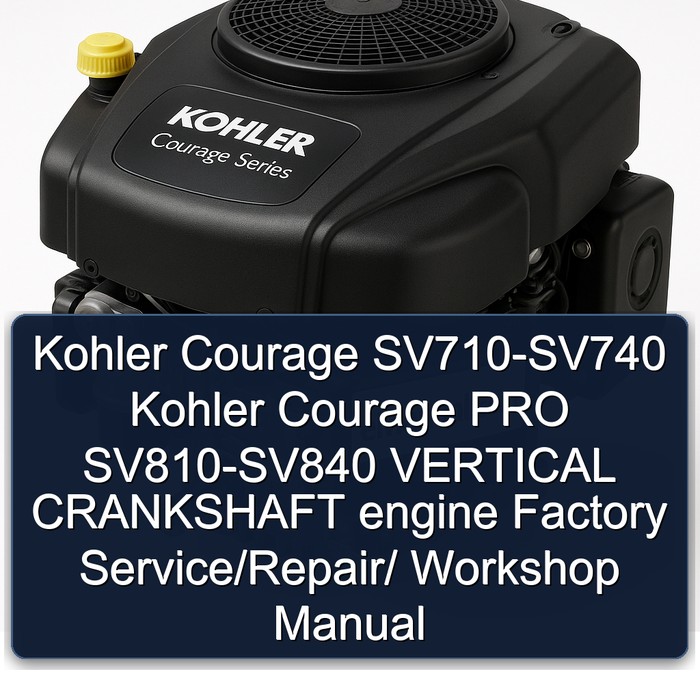 Kohler Courage Series SV710-SV740 PRO SV810-SV840 Vertical Crankshaft Engine / Service Repair Workshop Manual PDF