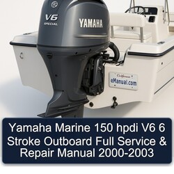 2000-2003 Yamaha Marine 150 Hpdi V6 6 Stroke Outboard Service Repair Workshop Manual PDF