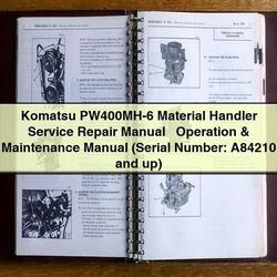 Komatsu Pw400mh-6 Material Handler Operation (serial Number: A84210 Up) Service Repair Workshop Manual PDF