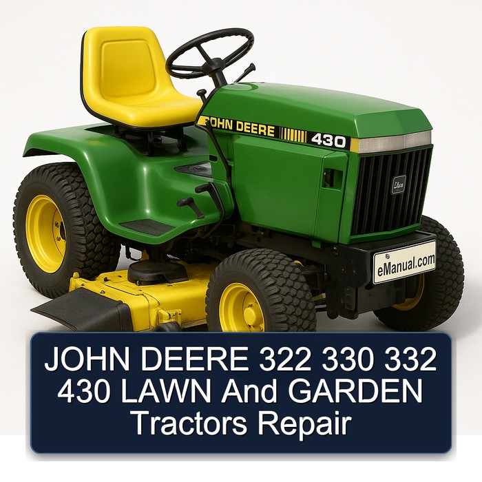 John Deere 322 330 332 430 Lawn Garden Tractors Service Repair Workshop Manual PDF