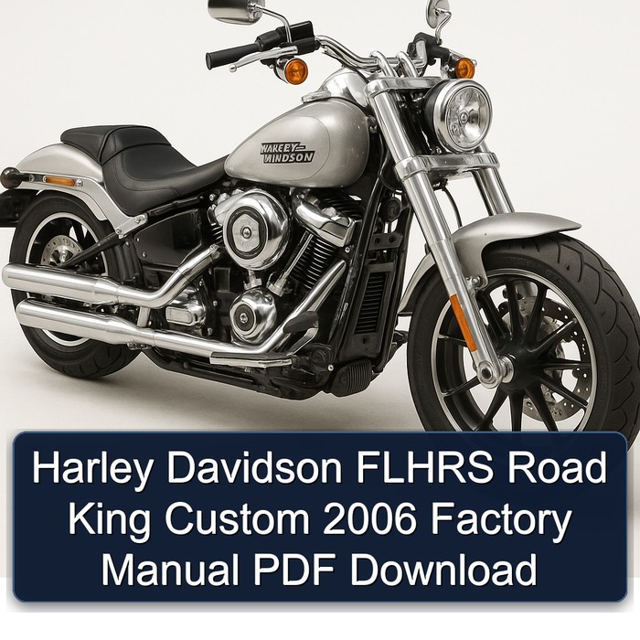 2006 Harley Davidson Road King Flhrs Custom Service Repair Workshop Manual PDF