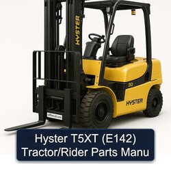 Hyster T5XT (E142) Tractor/rider Parts Manu Service Repair Workshop Manual PDF