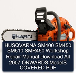 2007 Husqvarna SM400 SM450 SM510 SMR450 All Onwards Models Covered Service Repair Workshop Manual PDF