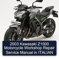 2003 Kawasaki Z1000 Motorcycle Italian Service Repair Workshop Manual PDF