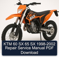 1998-2002 KTM 60 SX 65 Service Repair Workshop Manual PDF