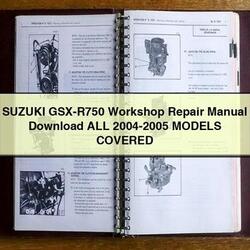 2004-2005 Suzuki GSX Series GSX-R750 All - Models Covered Service Repair Workshop Manual PDF