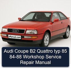 1984-1988 Audi Coupe B2 Quattro Typ 85 Service Repair Workshop Manual PDF