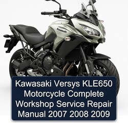 2007-2009 Kawasaki Versys KLE650 Motorcycle Service Repair Workshop Manual PDF