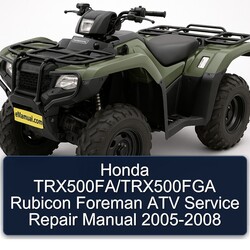 2005-2008 Honda Trx500fa/trx500fga Rubicon Foreman ATV Service Repair Workshop Manual PDF