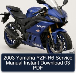 2003 Yamaha YZF Models YZF-R6 03 Service Repair Workshop Manual PDF