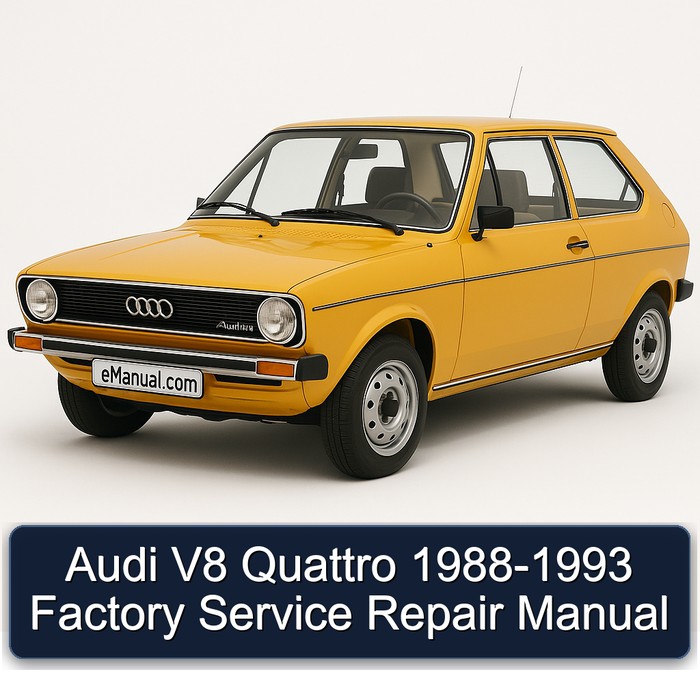 1988-1993 Audi Quattro Service Repair Workshop Manual PDF