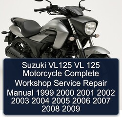 1999-2009 Suzuki VL125 VL 125 Motorcycle Service Repair Workshop Manual PDF
