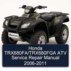 2006-2011 Honda Trx680fa/trx680fga ATV Service Repair Workshop Manual PDF