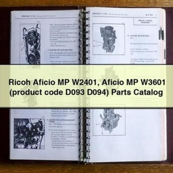 Ricoh Aficio MP W2401 W3601 (product Code D093 D094) product D094 Parts Catalog PDF