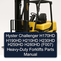 Hyster Challenger H170HD H190HD H210HD H230HD H250HD H280HD (F007) HEAVY-DUTY Forklifts Parts Catalog PDF