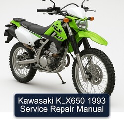 1993 Kawasaki KLX Series KLX650 Service Repair Workshop Manual PDF