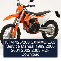 1999-2003 KTM 125 /200 SX MXC EXC Service Repair Workshop Manual PDF