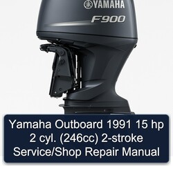 1991 Yamaha Outboard 15 Hp 2 Cyl. (246CC) 2-stroke /shop Service Repair Workshop Manual PDF