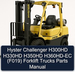 Hyster Challenger H300HD H330HD H350HD H360hd-ec (F019) Forklift Trucks Parts Catalog PDF