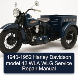 1952 Harley Davidson Model S 1940- 42 Wla Wlg Service Repair Workshop Manual PDF
