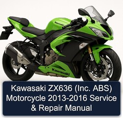 2013-2016 Kawasaki ZX Models ZX636 (inc. Abs) Motorcycle Service Repair Workshop Manual PDF