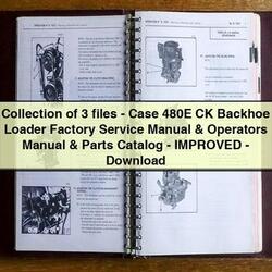 Case 480E CK Backhoe Loader , Operators Parts Catalog PDF