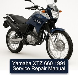 1991 Yamaha XTZ Models 660 Service Repair Workshop Manual PDF