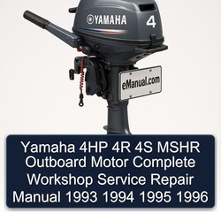 1993-1996 Yamaha 4HP 4R 4S Mshr Outboard Motor Service Repair Workshop Manual PDF