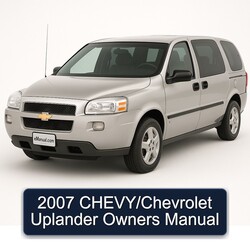 2007 Chevrolet Uplander Chevy/ Owners Owner's Manual PDF