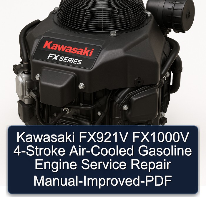 Kawasaki FX Series FX921V FX1000V 4-stroke Air-cooled Gasoline Engine -improved Service Repair Workshop Manual PDF