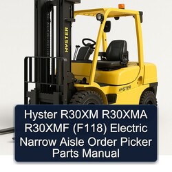 Ersatzteilhandbuch für Hyster R30XM / R30XMA / R30XMF (F118) Schmalgang-Kommissionierer