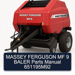 Massey Ferguson MF 9 Baler Parts 651195m92 Catalog PDF