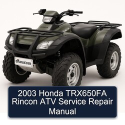 2003 Honda TRX650FA Rincon ATV Service Repair Workshop Manual PDF