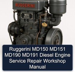 Ruggerini MD2 Series MD150 MD151 MD190 MD191 Diesel Engine Service Repair Workshop Manual PDF