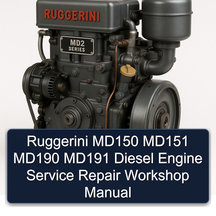 Ruggerini MD2 Series MD150 MD151 MD190 MD191 Diesel Engine Service Repair Workshop Manual PDF