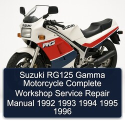 1992-1996 Suzuki RG Series RG125 Gamma Motorcycle Service Repair Workshop Manual PDF