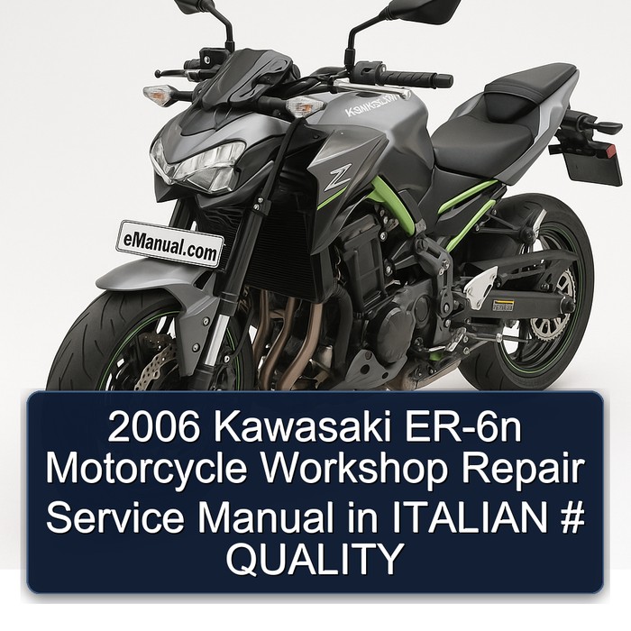 2006 Kawasaki ER Models ER-6N Motorcycle Italian Service Repair Workshop Manual PDF