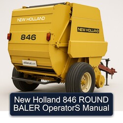New Holland 846 Round Baler Operators Operator's Manual PDF