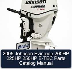 2005 Johnson Evinrude 200HP 225HP 250HP E-TEC Parts Catalog PDF