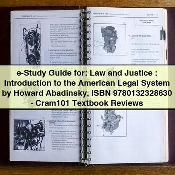 E-STUDY Law Justice: Introduction American Legal System Howard Abadinsky Service Repair Workshop Manual PDF