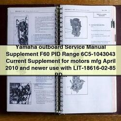 Yamaha Outboard Supplement F60 PID Range 6c5-1043043 Service Repair Workshop Manual PDF