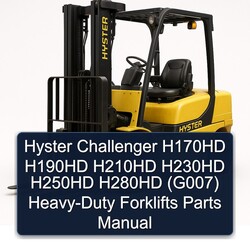 Hyster Challenger H170HD H190HD H210HD H230HD H250HD H280HD (G007) HEAVY-DUTY Forklifts Parts Catalog PDF