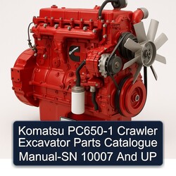 Catálogo de Repuestos y Manual del Excavador de Orugas Komatsu PC650-1 - Números de Serie 10007 y Superiores