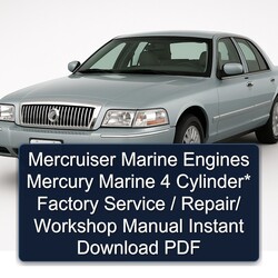 Mercruiser Marine Engines Mercury 4 Cylinder / Service Repair Workshop Manual PDF