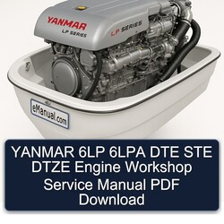 Yanmar 6LP 6LPA DTE STE Dtze Engine Service Repair Workshop Manual PDF