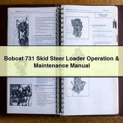 Bobcat 731 Skid Steer Loader Operation Service Repair Workshop Manual PDF