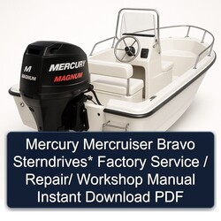 Mercury Mercruiser Bravo Sterndrives / Service Repair Workshop Manual PDF