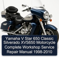 1998-2010 Aprilia Classic Yamaha V Star 650 Silverado XVS650 Motorcycle Service Repair Workshop Manual PDF