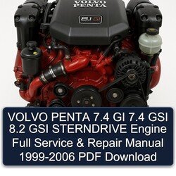 1999-2006 Sterndrive Volvo Penta 7.4 GI GSI 8.2 Engine Service Repair Workshop Manual PDF