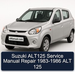 1983-1986 Suzuki ALT Models ALT125 - 125 Service Repair Workshop Manual PDF